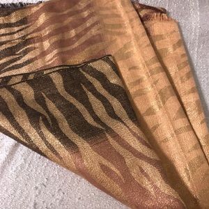 Gold animal print scarf or shawl
